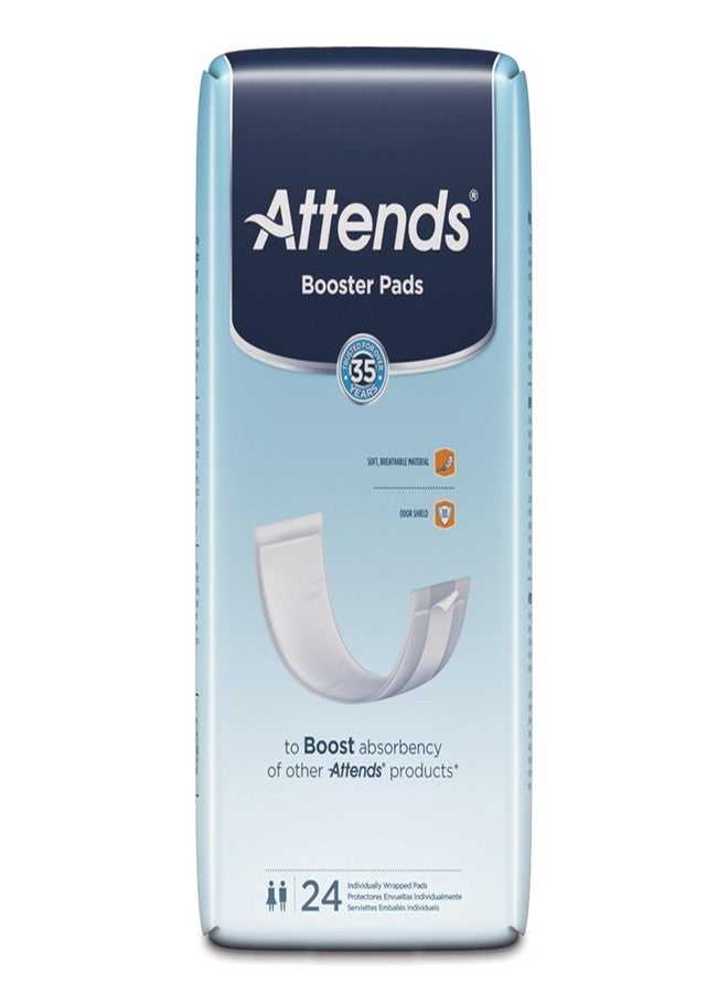 Attends Booster Pads for Adult Incontinence designed to boost absorbency of other Attends products, Unisex, one size, 3.5"x11", 24 Count (Pack of 8) - Image 2